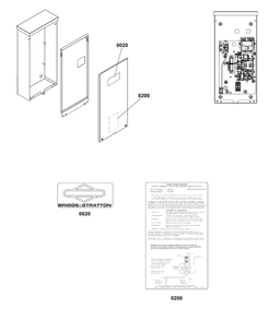 Decals Group - Ats Informational Diagram and Parts List for 040743-00  Briggs and Stratton Generator